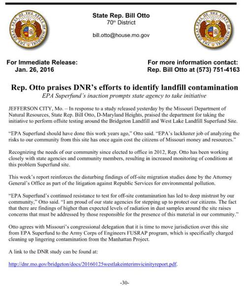 Mo DNR Westlake Press Release Jan 2016