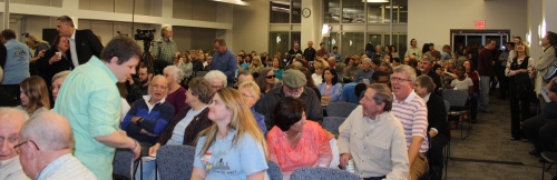 Crowd attending at the STLCC-Wildwood symposium "The Atoms Next Door" held February 20. 