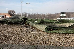 The turf at Field 5 at The World Wide Technology Soccer Park in Fenton was a complete loss. photo by Diana Linsley, Webster-Kirkwood Times. To read the story about clean-up efforts at Fenton's Soccer Park CLICK HERE. 