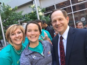 CMT Executive Director Kim Cella (far left), Jacque Lumsden with CBB and Mayor Francis Slay. 