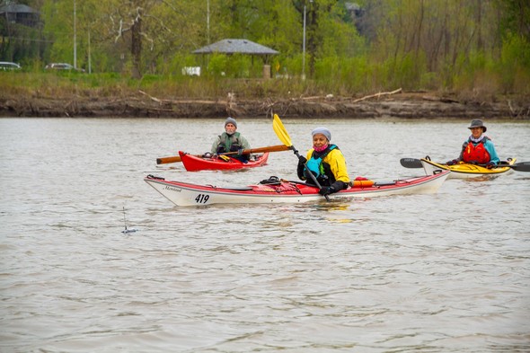 Three kayakers mdc